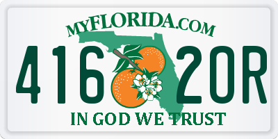 FL license plate 4162OR