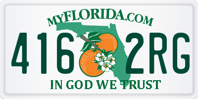 FL license plate 4162RG