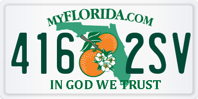 FL license plate 4162SV