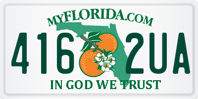 FL license plate 4162UA