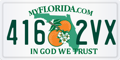 FL license plate 4162VX