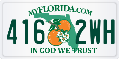 FL license plate 4162WH