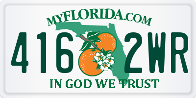 FL license plate 4162WR
