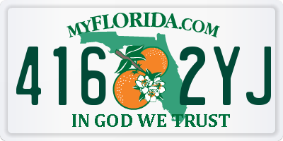 FL license plate 4162YJ