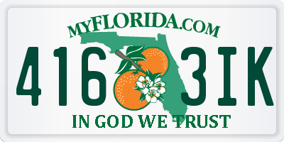 FL license plate 4163IK