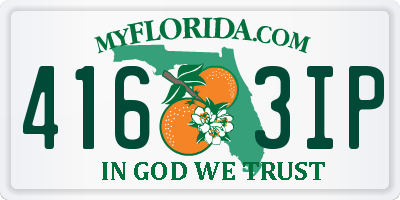 FL license plate 4163IP