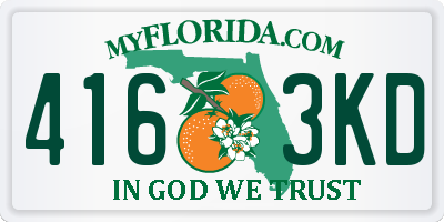 FL license plate 4163KD