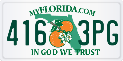 FL license plate 4163PG