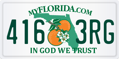 FL license plate 4163RG