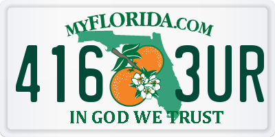FL license plate 4163UR