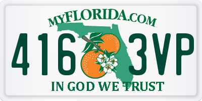 FL license plate 4163VP