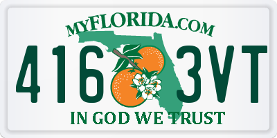 FL license plate 4163VT