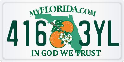 FL license plate 4163YL