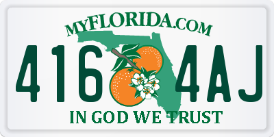 FL license plate 4164AJ