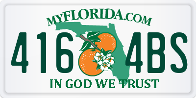 FL license plate 4164BS