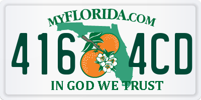 FL license plate 4164CD