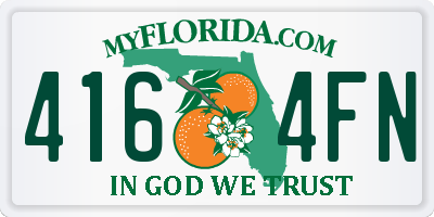 FL license plate 4164FN