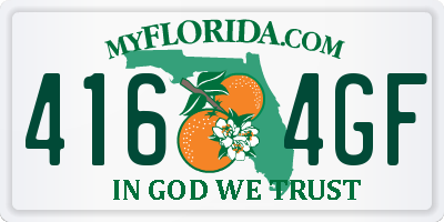 FL license plate 4164GF