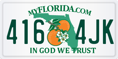 FL license plate 4164JK