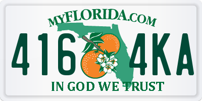 FL license plate 4164KA