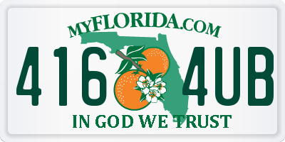 FL license plate 4164UB