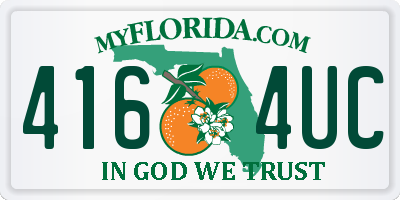 FL license plate 4164UC