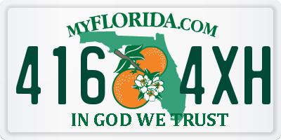 FL license plate 4164XH