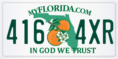 FL license plate 4164XR