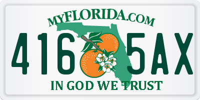 FL license plate 4165AX