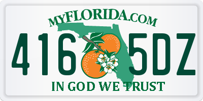 FL license plate 4165DZ