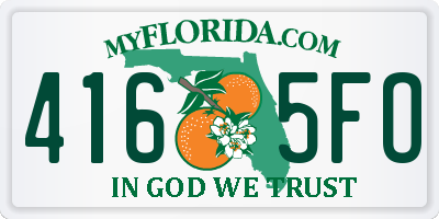FL license plate 4165FO