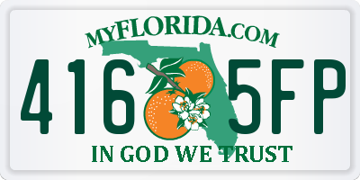 FL license plate 4165FP