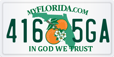 FL license plate 4165GA