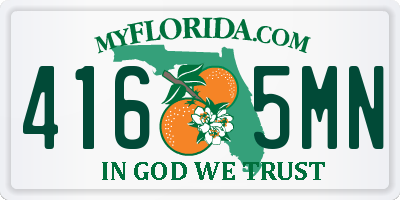 FL license plate 4165MN