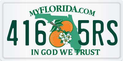 FL license plate 4165RS