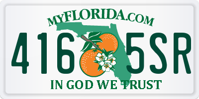 FL license plate 4165SR