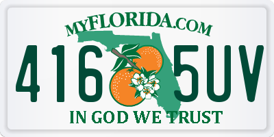 FL license plate 4165UV