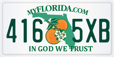 FL license plate 4165XB