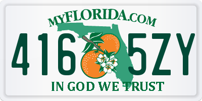 FL license plate 4165ZY