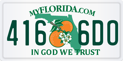 FL license plate 4166DO
