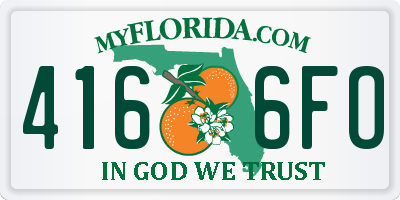 FL license plate 4166FO