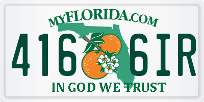 FL license plate 4166IR