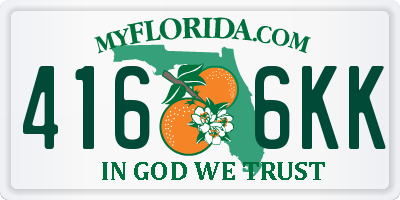 FL license plate 4166KK