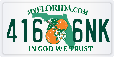 FL license plate 4166NK