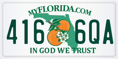 FL license plate 4166QA