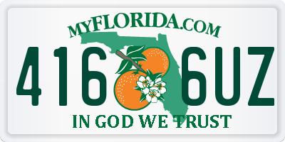 FL license plate 4166UZ