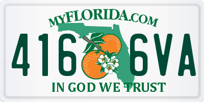 FL license plate 4166VA