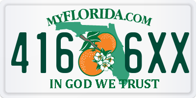 FL license plate 4166XX