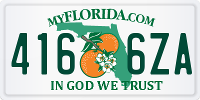 FL license plate 4166ZA