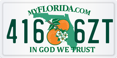 FL license plate 4166ZT
